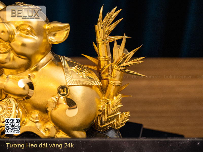 Tượng Heo Dát Vàng 24K